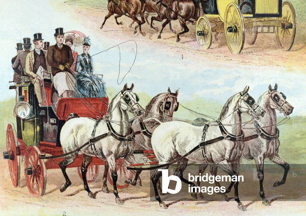 INGLAND (S. XIX). Londra. Carrozza di Lord Charles Beresford durante la parata del Four Horse Club May, 1887.