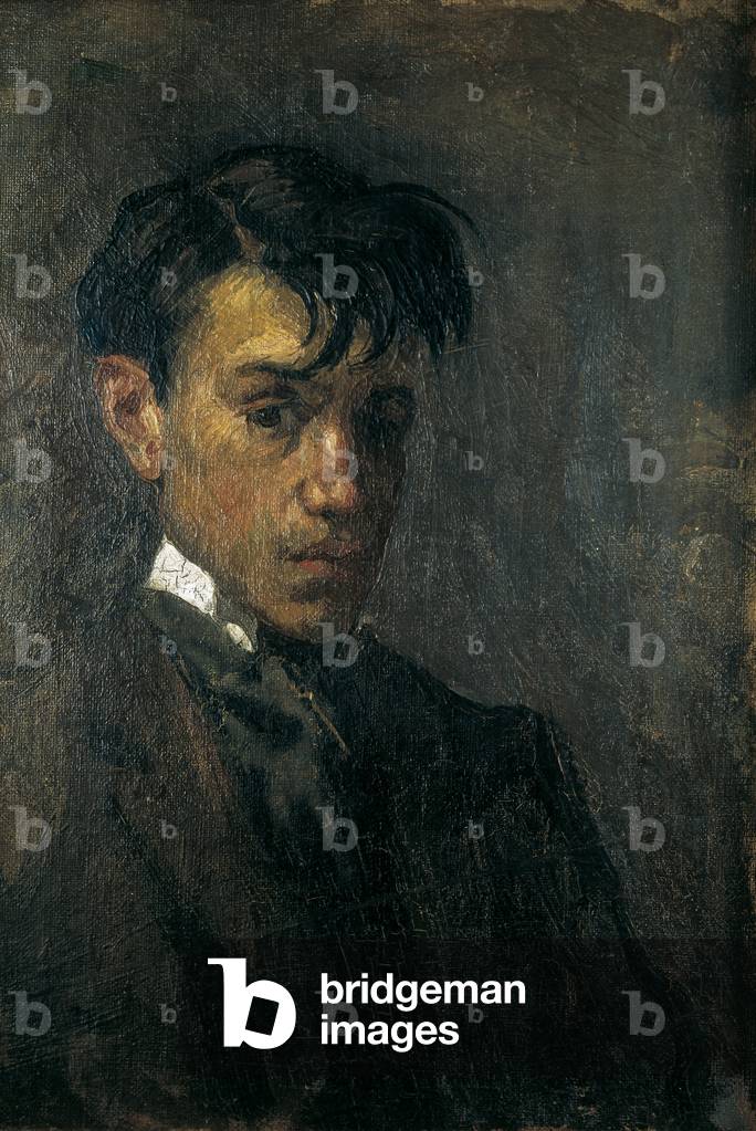 Image de Peinture représentant Autoportrait du peintre. Peinture de Pablo Ruiz PICASSO (1881-1973) 1896 par Pa