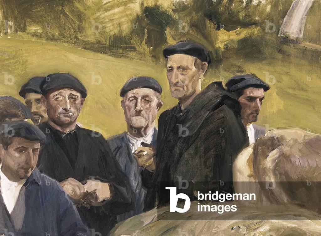 Typen von Guipuzcoa. Gemälde von Joaquin SOROLLA (1863-1923) Öl auf Leinwand. Private Sammlung.
