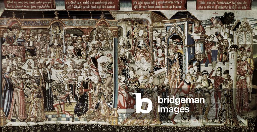 Image of ''Le festin du roi Assuerus''. Livre d'Esther : le roi by