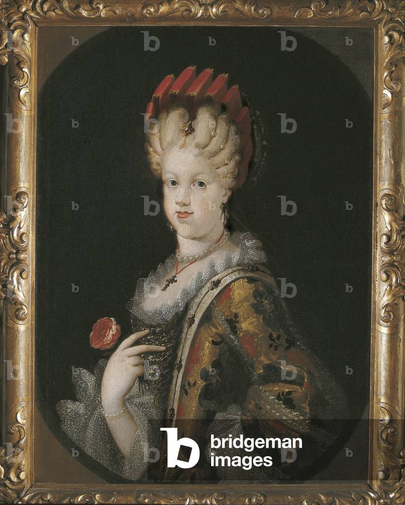 Image of Painting depicting Portrait of Marie Louise Gabrielle of Savoy (1688-1714) 1710 by Miguel Jacinto Mel