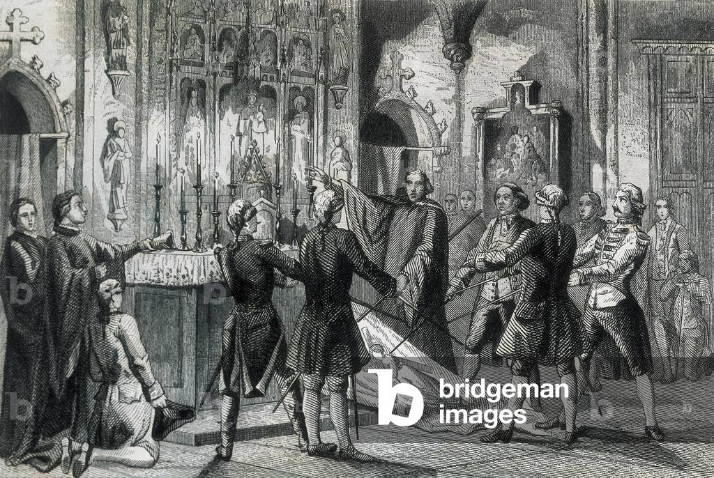 Spanien (1713). Krieg der spanischen Nachfolge. Der Eid der Kapitäne von Barcelona, bei dem Antonio de Villarr