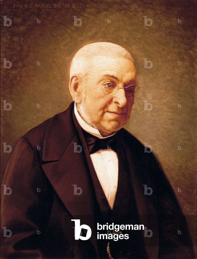 Portrait of Manuel Breton de los Harreros (17961873), Spanish poet and