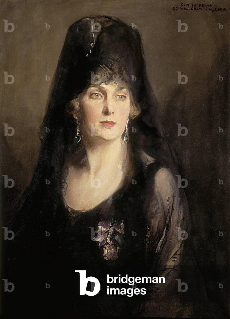Portrait de Victoria Eugenia de Battenberg (1887-1969), 20ème siècle (huile sur toile)