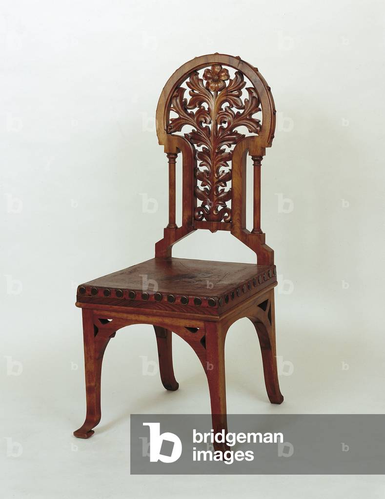 Bild von Möbel "Sitz aus Walnussholz" 1890 von Francesc Vidal i Jevellí