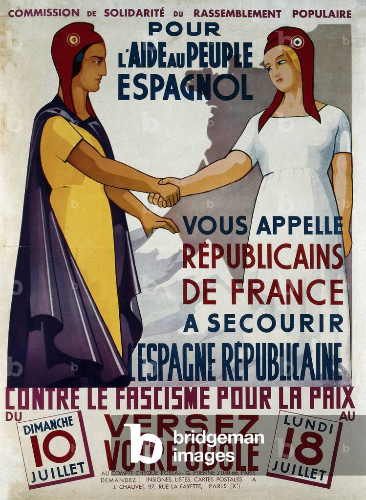 Immagine di Manifesto "«Per l'aiuto al popolo spagnolo»" 1937 di Spanish School