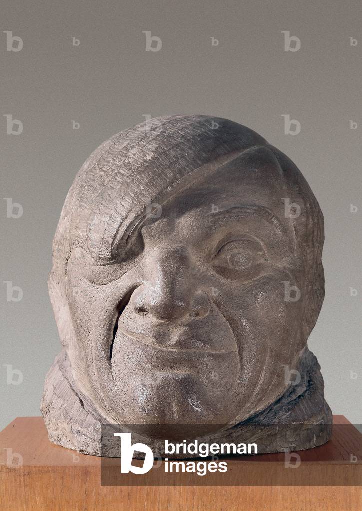 Portrait du peintre espagnol Pablo Picasso (1881-1973). 1907 (stone sculpture) by Pablo Gargallo