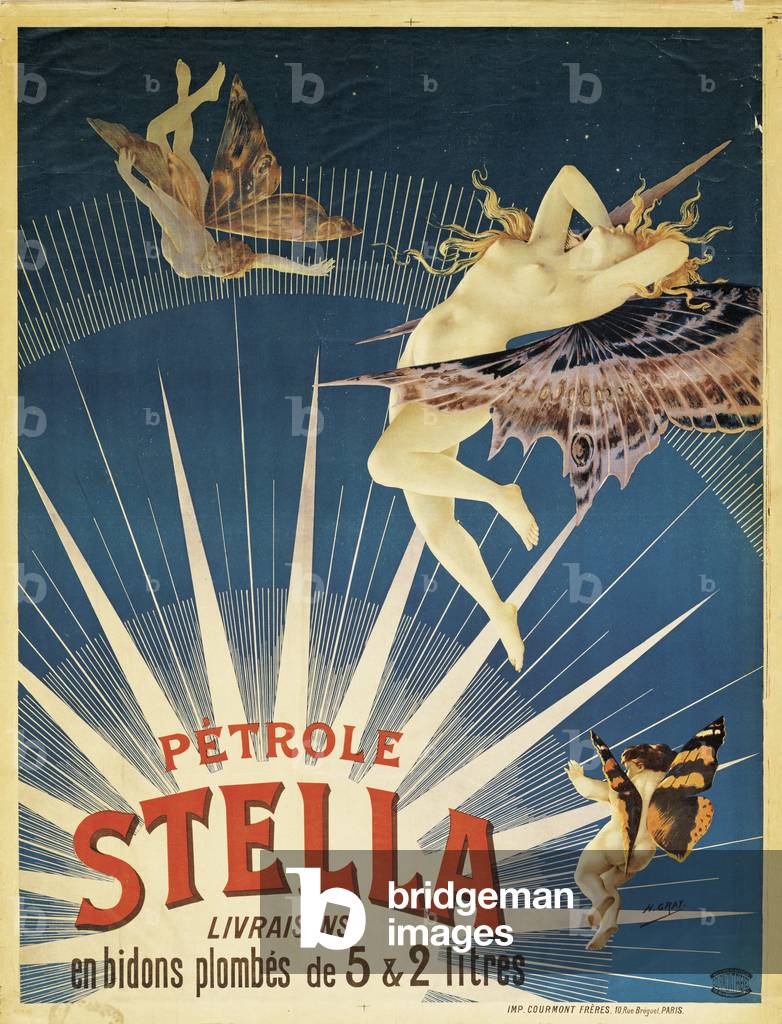 Poster advertising 'Stella' petrol, 1897 (lithograph)