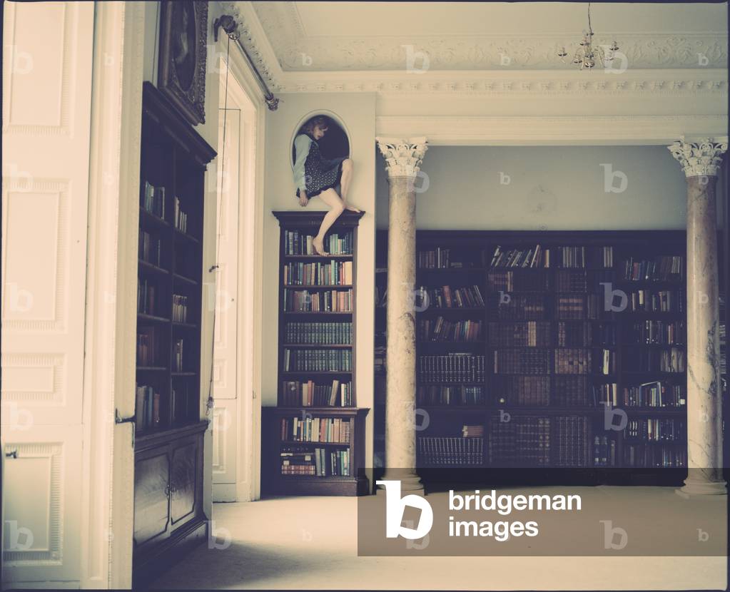 Emily Sitting in the Library, 2012 (photography)