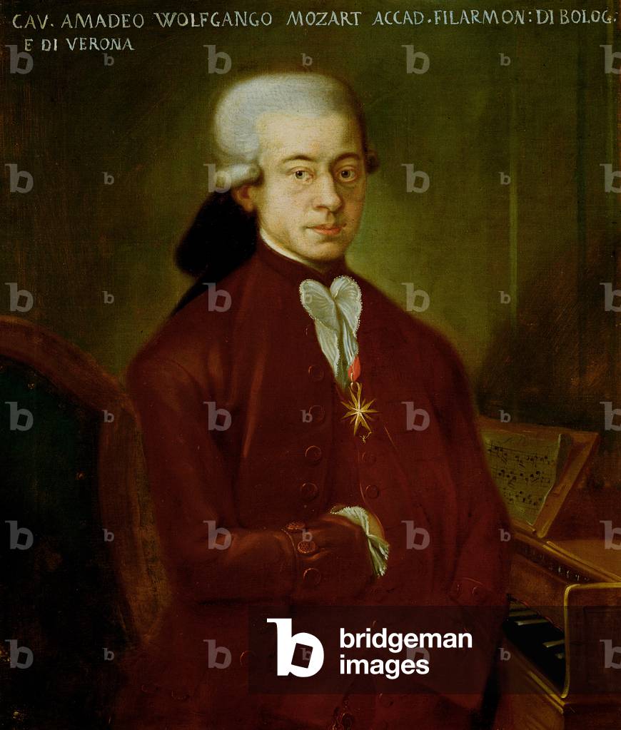 Ritratto di Wolfgang Amadeus Mozart (1756-91) dopo 1770 (olio su tela)