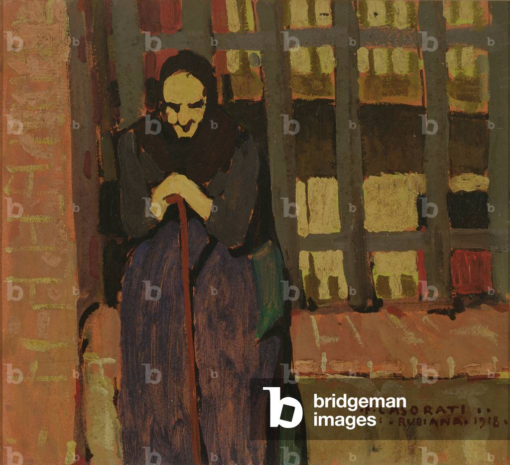 Immagine di Dipinto "Vecchia", 1918 di Felice Casorati