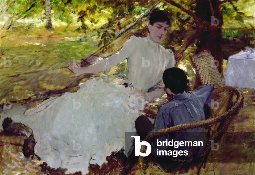 Immagine di Dipinto "Nell'amaca II", 1884 di Giuseppe or Joseph de Nittis