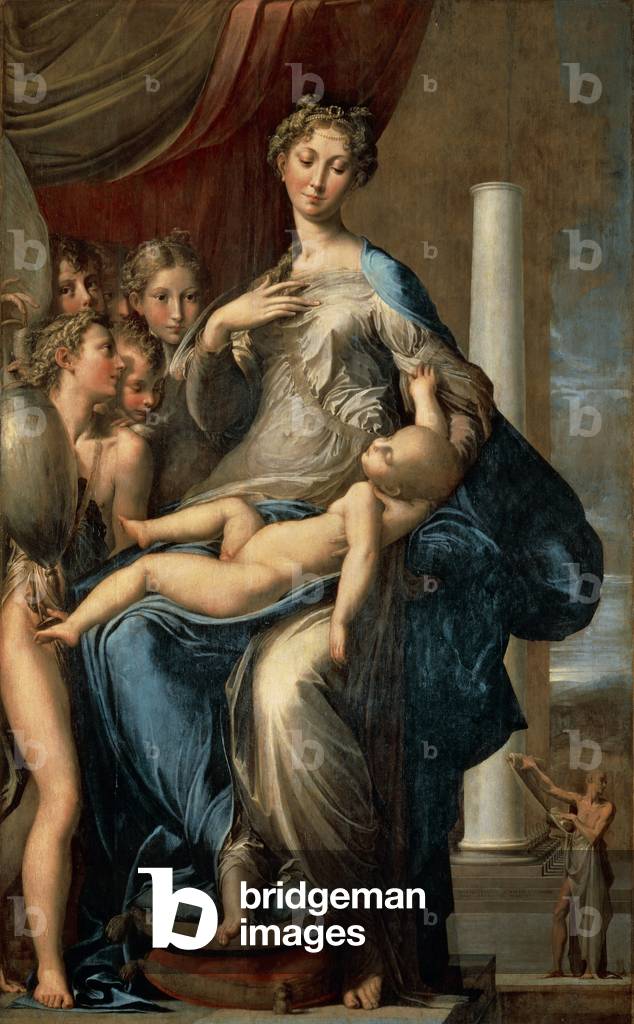 Madonna mit dem langen Hals, 1534-40 (Öl auf Leinwand)