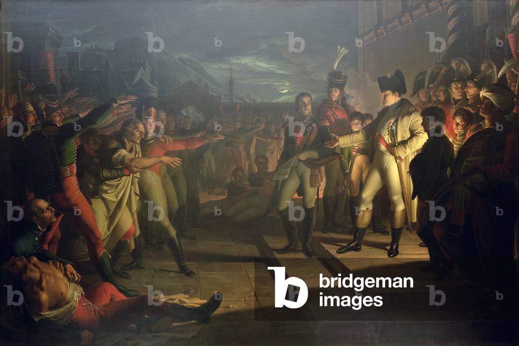 Image of Painting depicting The Oath of the Sassoni to Napoleon Bonaparte (1769-1821) after the Battle of Jena