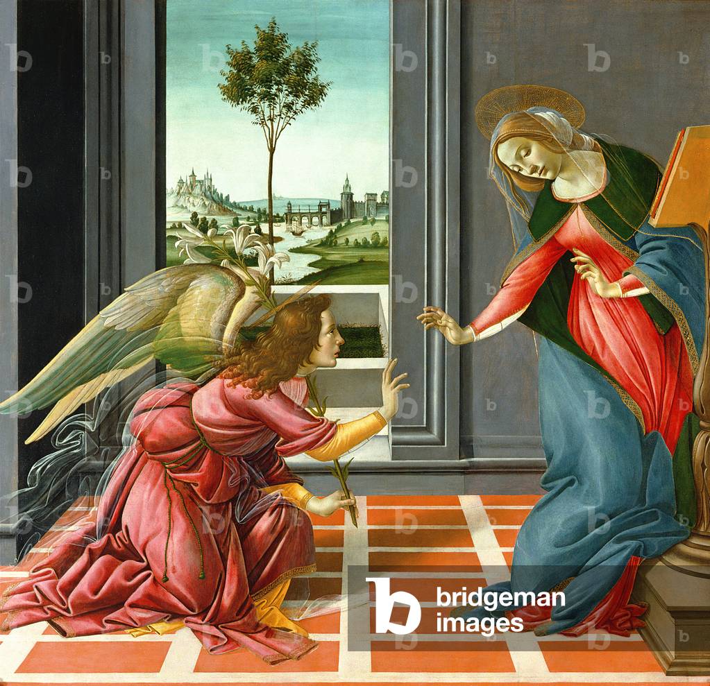 Annunciation. Painting by Sandro Botticelli - Bridgeman Images