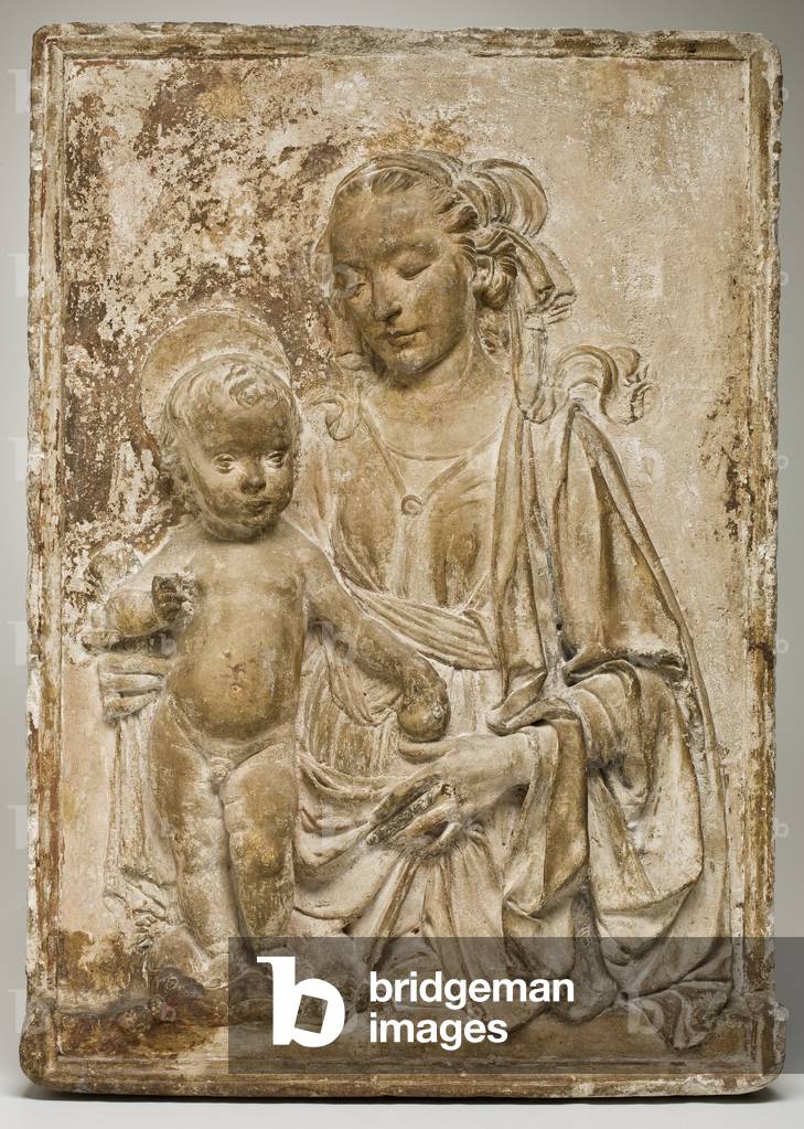 Madonna und Kind, um 1470-80 (Stuck oder Gips)