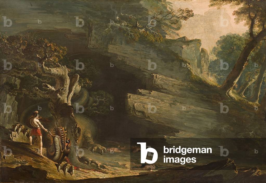 Cadmus und der Drache, 1813 (öl auf leinwand)