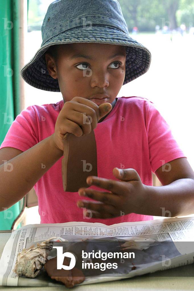 Child clay modelling