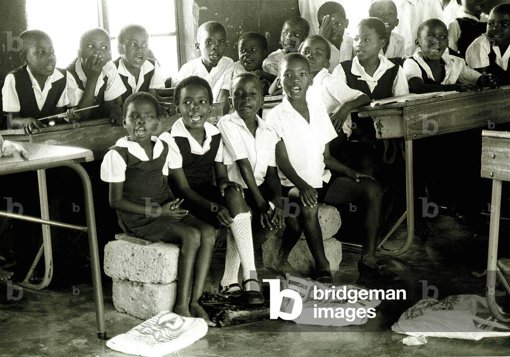 Black children singing in