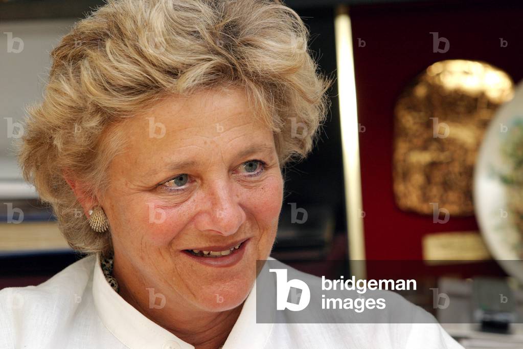 Vivien Duffield at an interview in July 2004. English philanthropist.