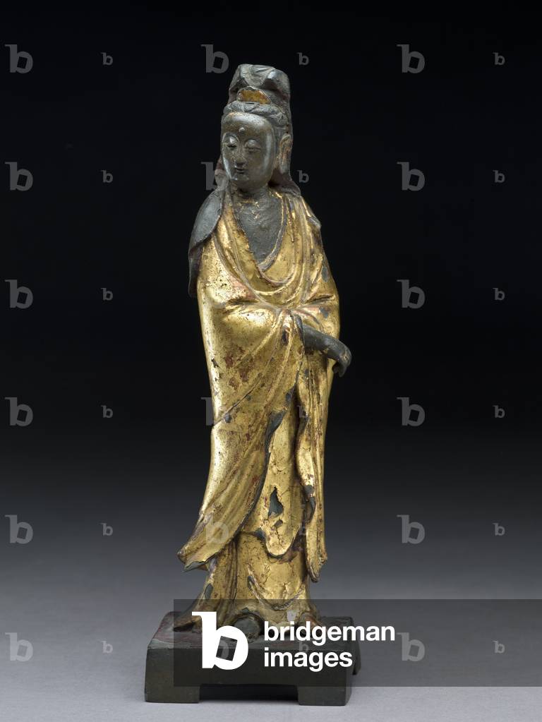 Figura di Guanyin, sec. XVII o XVIII (bronzo dorato)