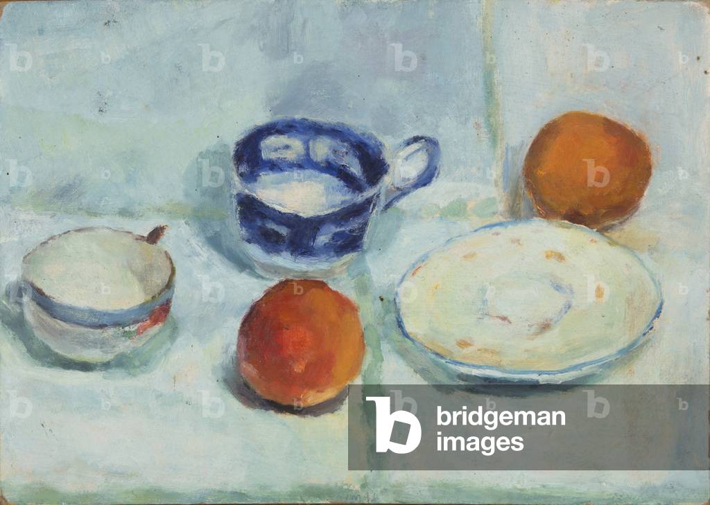 Chinese Cup and Peaches, 2014 (oil on board)