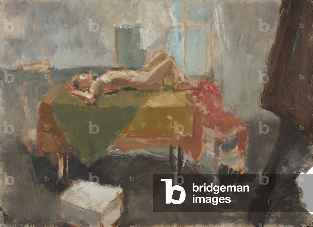 Nude with Knees Up, 2000 (oil on card)