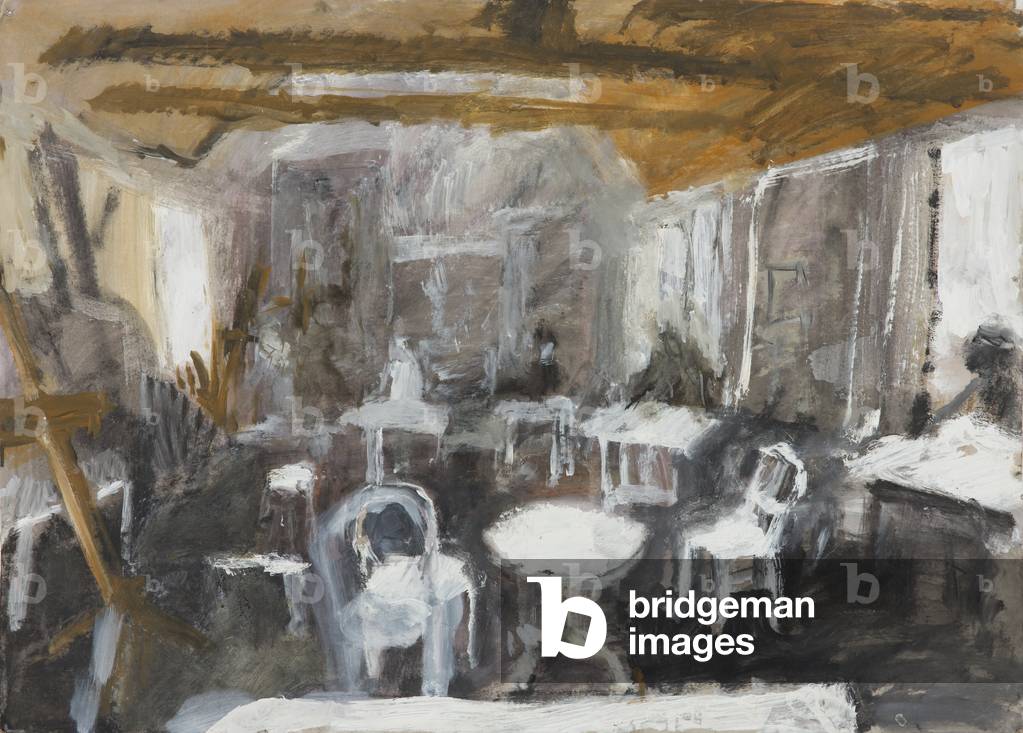 180 View in the St Ives School of Painting, 2001 (gouache & emulsion on board)