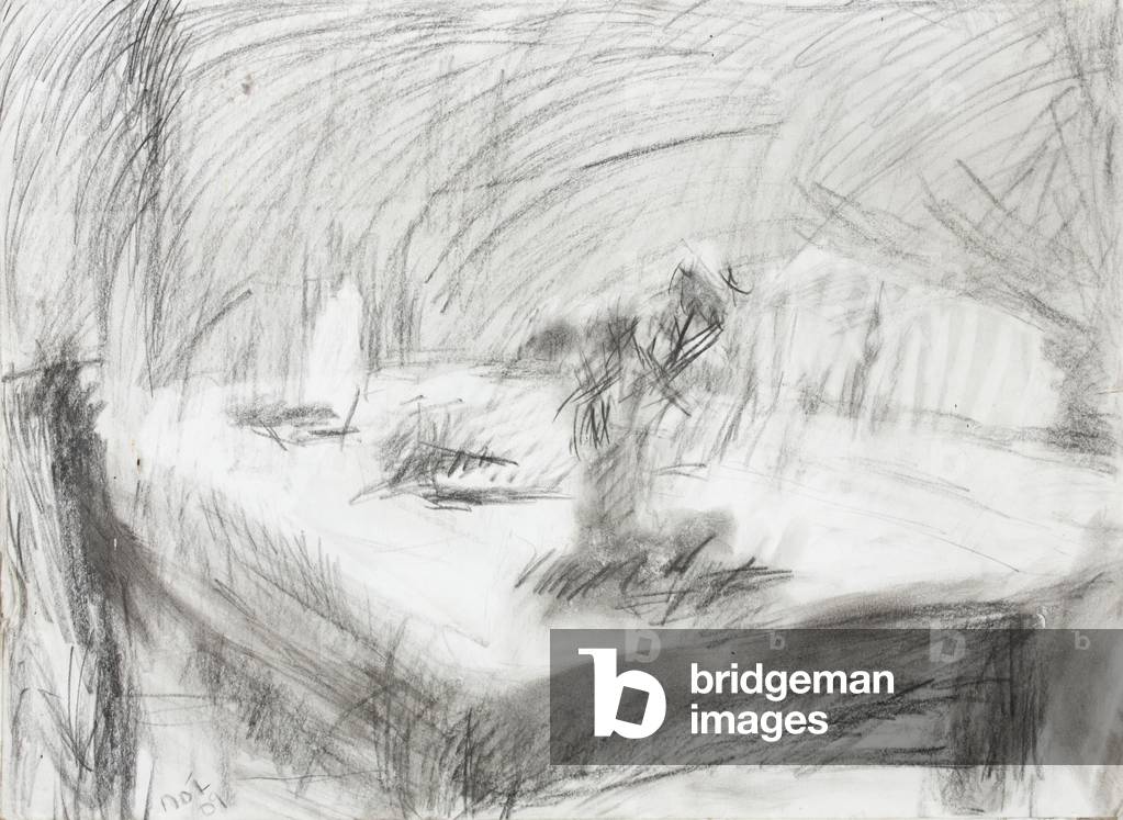 The Table Lit by Overhead Light, 2012 (pencil on card)