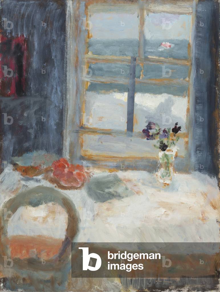St Ives School of Painting Still Life in Window, 2014 (oil on board)