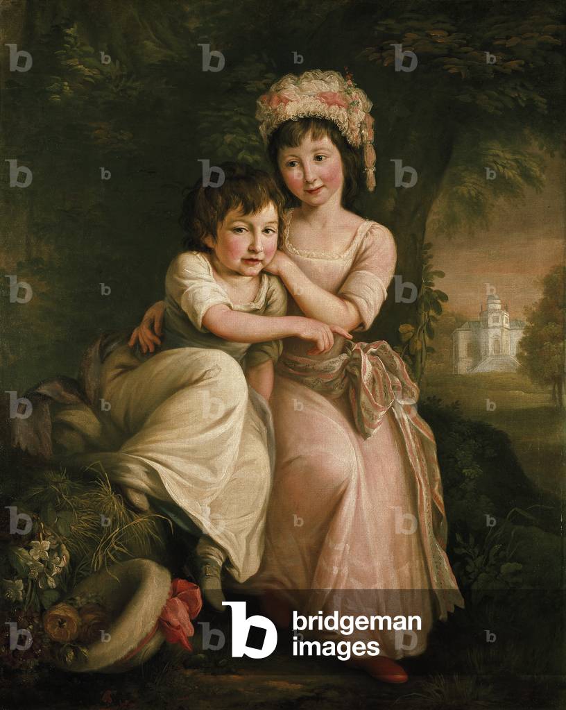 Ritratto di Stephen Peter e Mary Anne Rigaud da bambini (olio su tela)