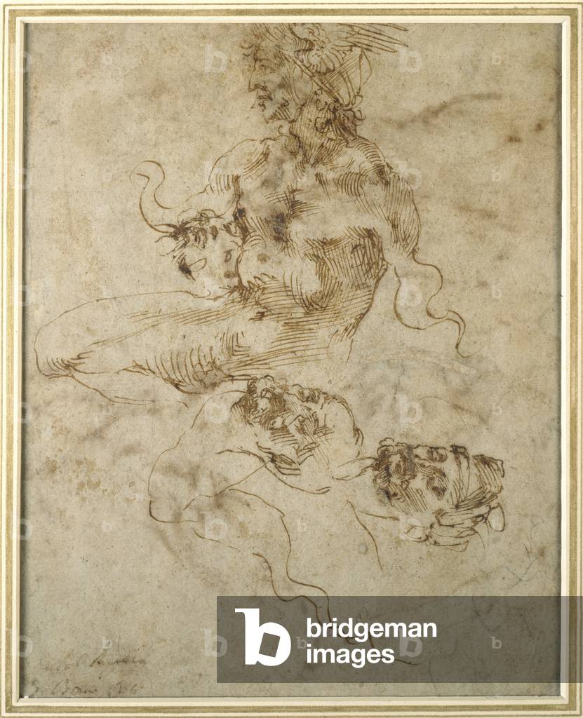 studio di una giovani uomo seduti, dopo 1501/2 (penna & inchiostro su carta)