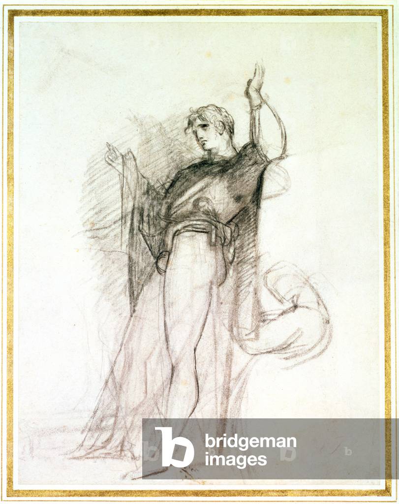 Porträt von John Philip Kemble als Hamlet (Kreide auf Papier)