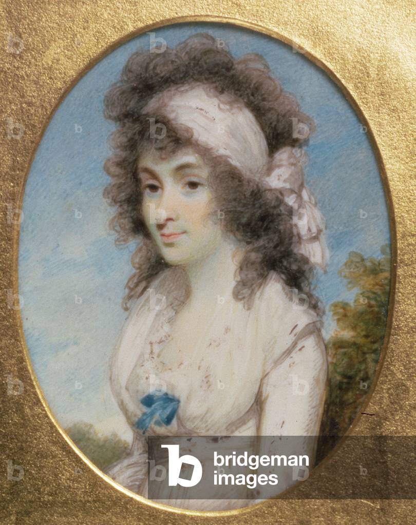 Ritratto in miniatura di Lydia o Elizabeth Hunt, c.1795 (w/c su avorio)