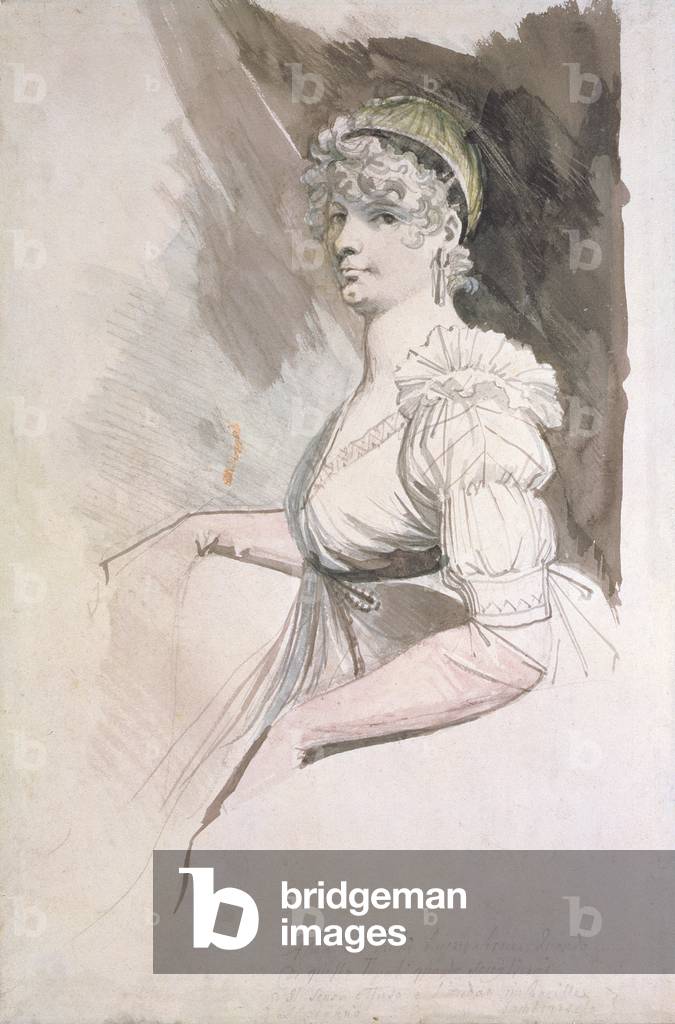 Immagine di Disegno "Ritratto della signora Fuseli", 18th Secolo di Johann Heinrich) Fuseli