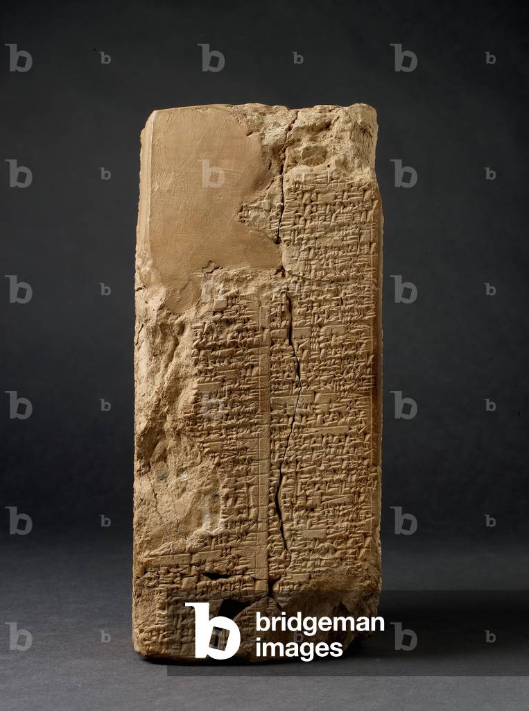 Prisma di argilla cotta ('Weld-Blundell Prism ') con la lista dei re sumeri che dà righelli da 'prima del dilu