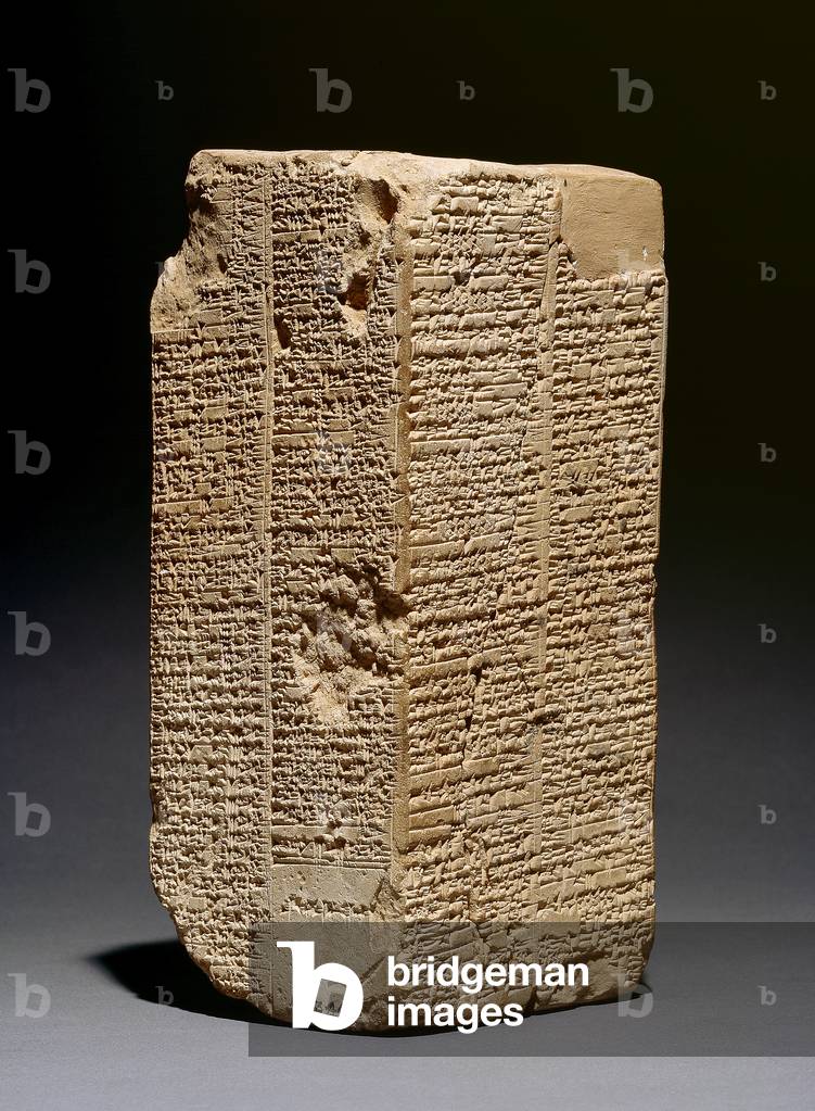 Baked Clay Prism ('Weld-Blundell Prism') with the Sumerian King List giving rulers from 'before the Flood' to 