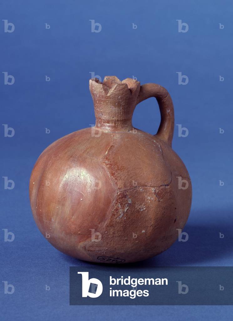 Brünierte prähistorische Juglet in Form eines Granatapfels, Jerusalem (Keramik)