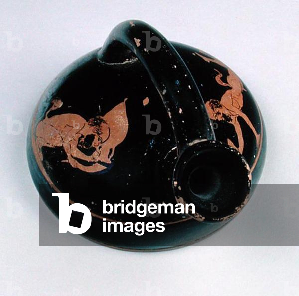 Attische rote Figur askos, von Grab II am Nymphaeum in der Krim, um 430 v. Chr. (Keramik)