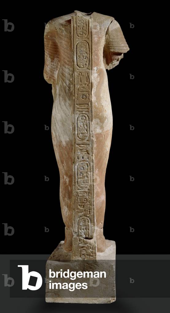 Statua di Akhenaten, veduta del retro