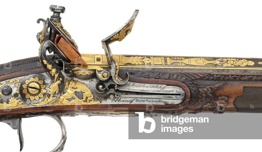 Flintlock gun by Nicholas Noel Boutet, about 1630 (wood & metal)