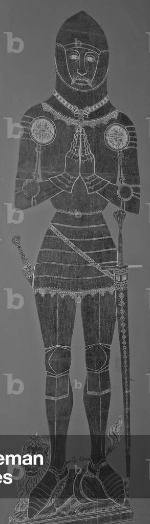 Brass Rubbing of Sir Thomas Swynborne, 1871-99 (pastel on paper) 