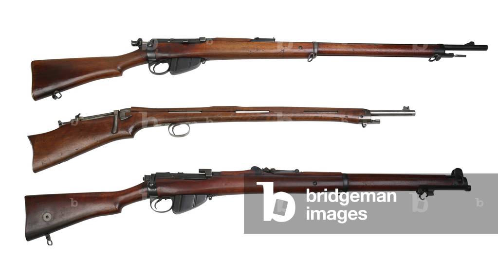 Comparison shot of 3 centrefire rifles.,  (photo)