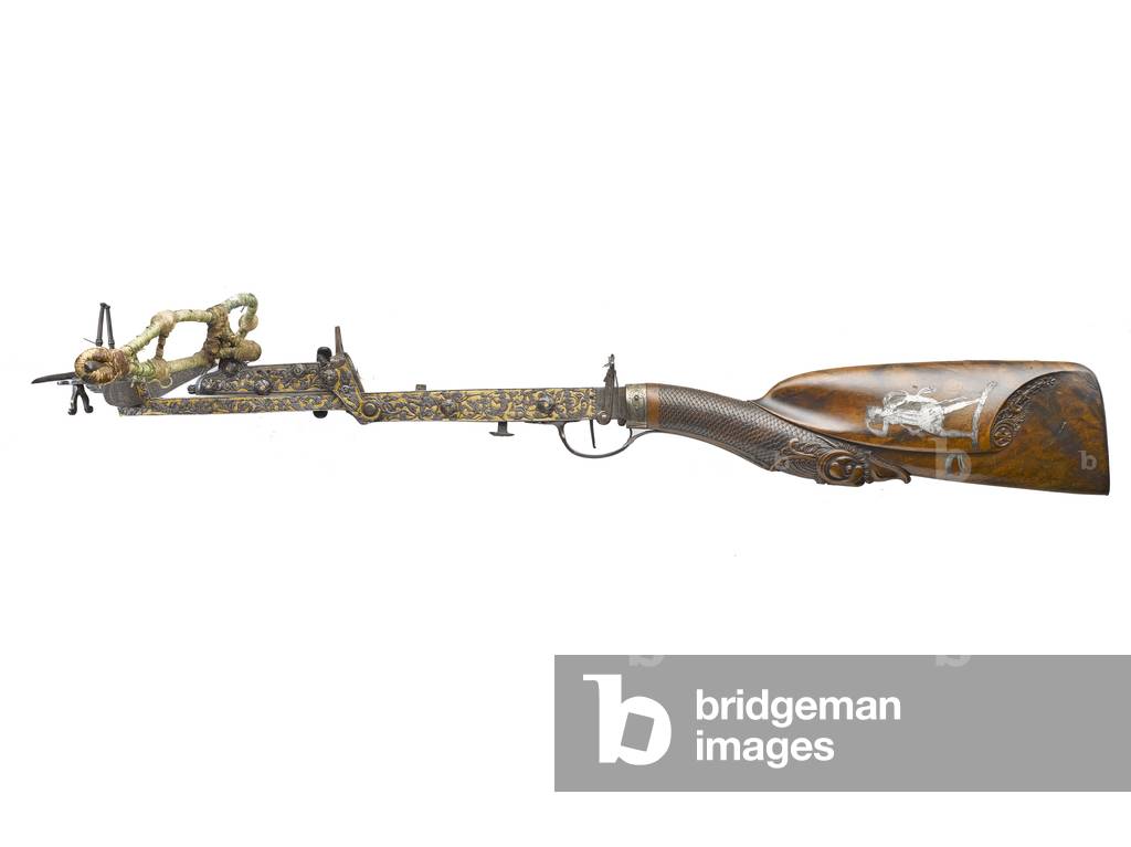 Bullet crossbow, by Christian Tricks, 1740 (wood & metal)