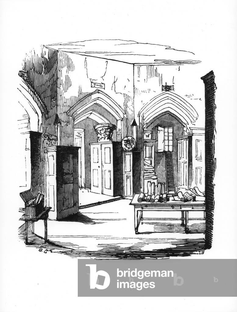 The room on the first floor of the Wakefield Tower, c.1845 (engraving)
