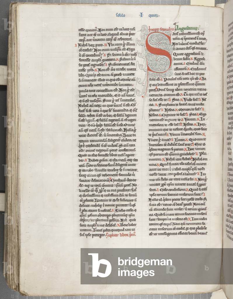 St Augustine of Hippo 'Opera', Fol 151 verso, c.1200 (pen & ink on parchment)