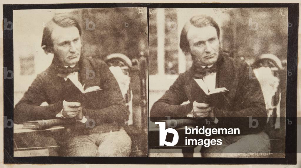 Stereographic portrait of Dr John Adamson (b/w photo)