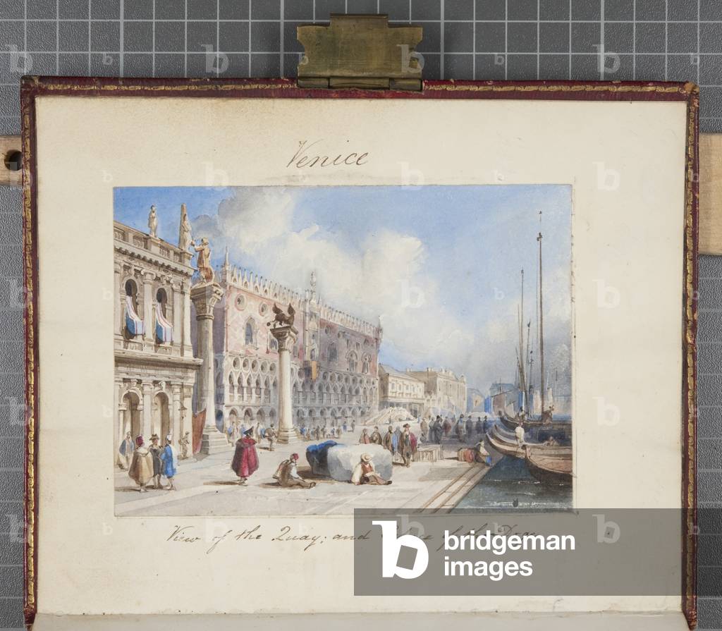 'Venice', pasted in to Thomas Moody's Journal of a tour through Switzerland and Italy, 1822 (w/c on paper)