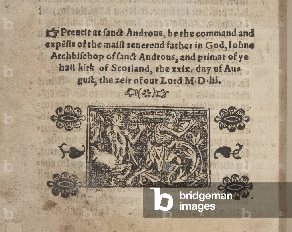 Fol 207 verso, from 'The Catechisme', 1552 (engraving)