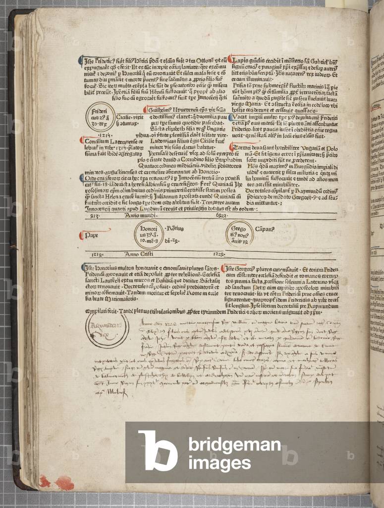 Fol 58 verso, Fasciculus Temporum (pen & ink on paper)